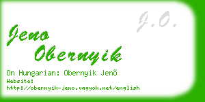 jeno obernyik business card